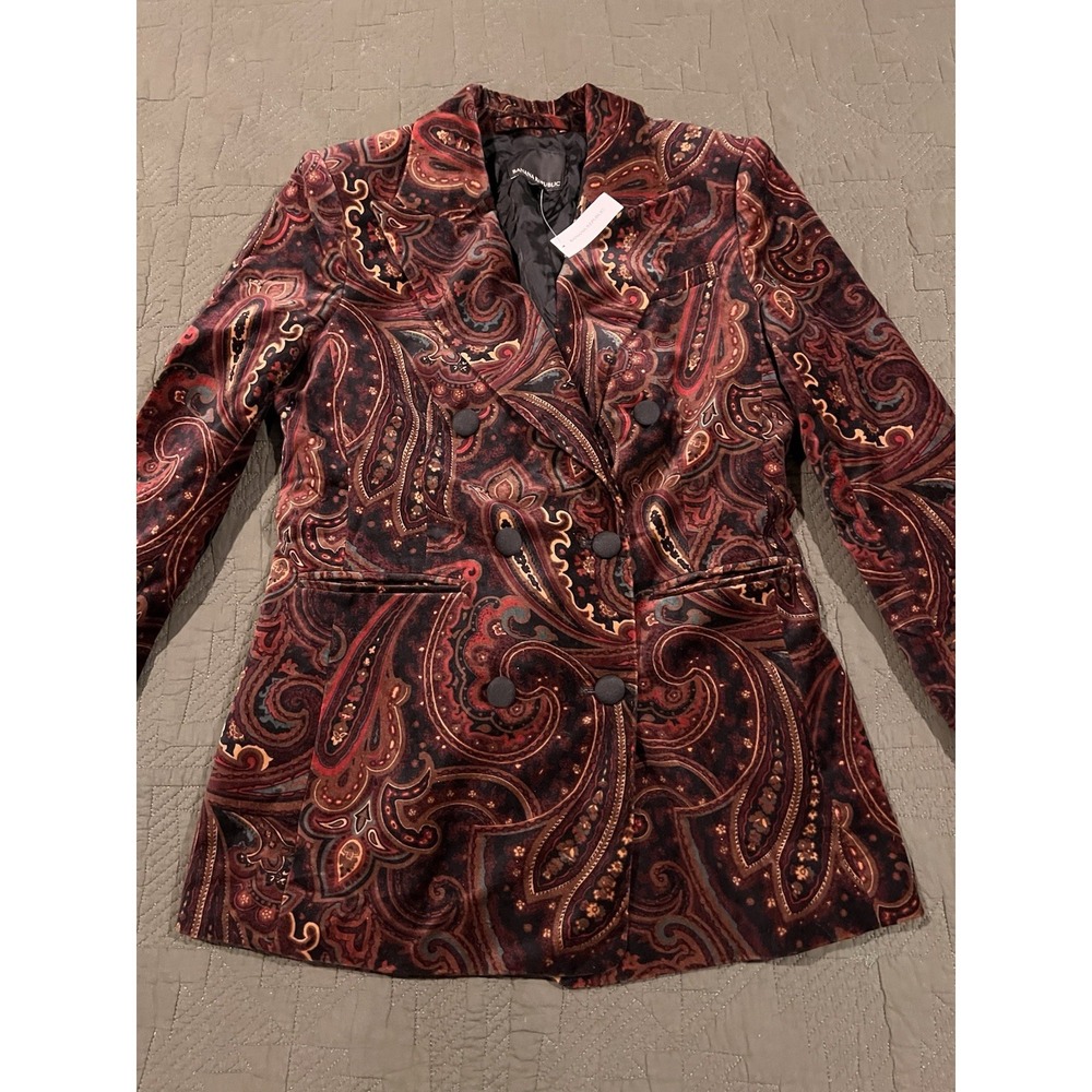Banana Republic Women's Double Breasted Blazer Paisley Pattern NWT Msrp $300